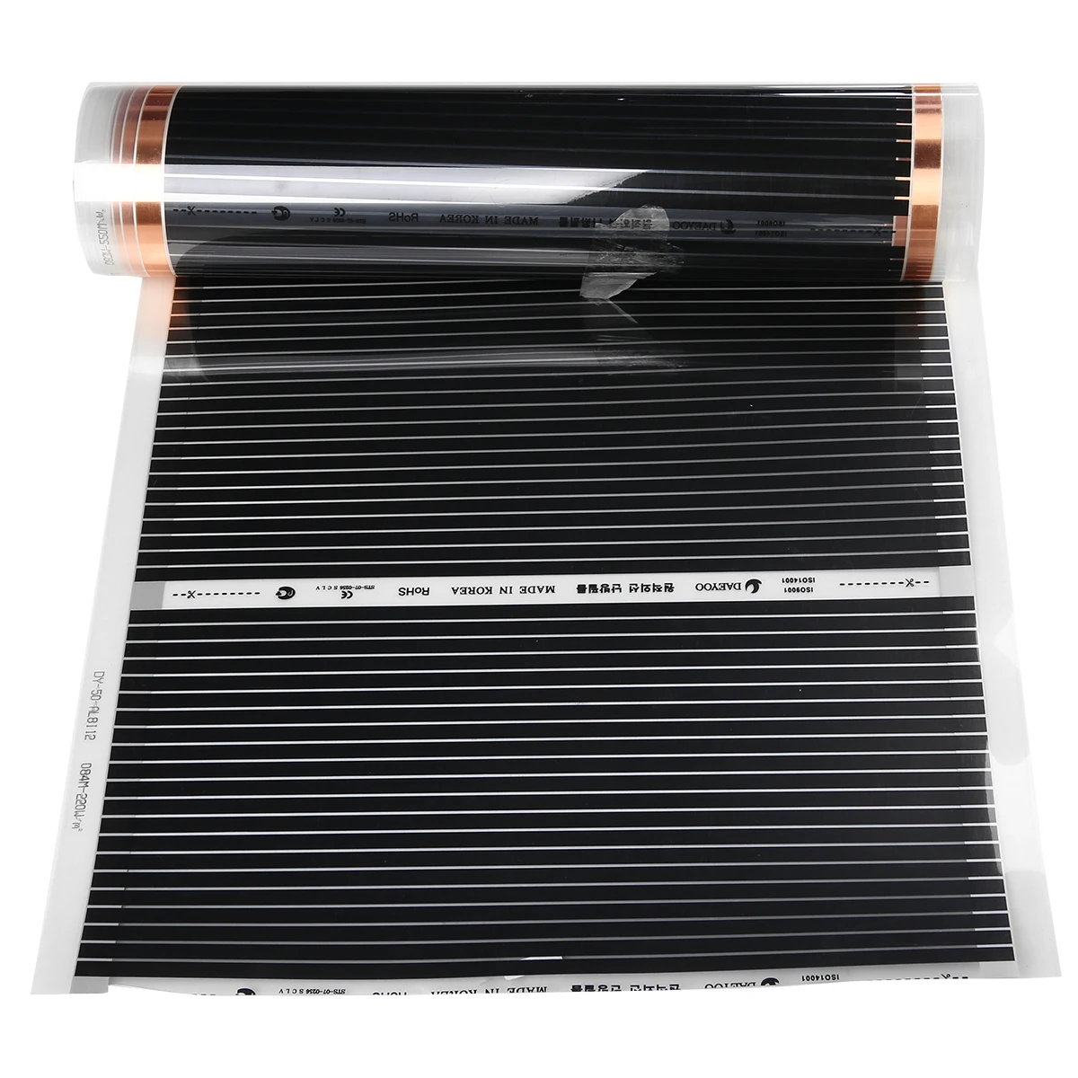 

50cmx2m Underfloor Heating Film Crystal Carbon Fiber Home Floor Infrared Underfloor Heating Warm Film Mat 220V