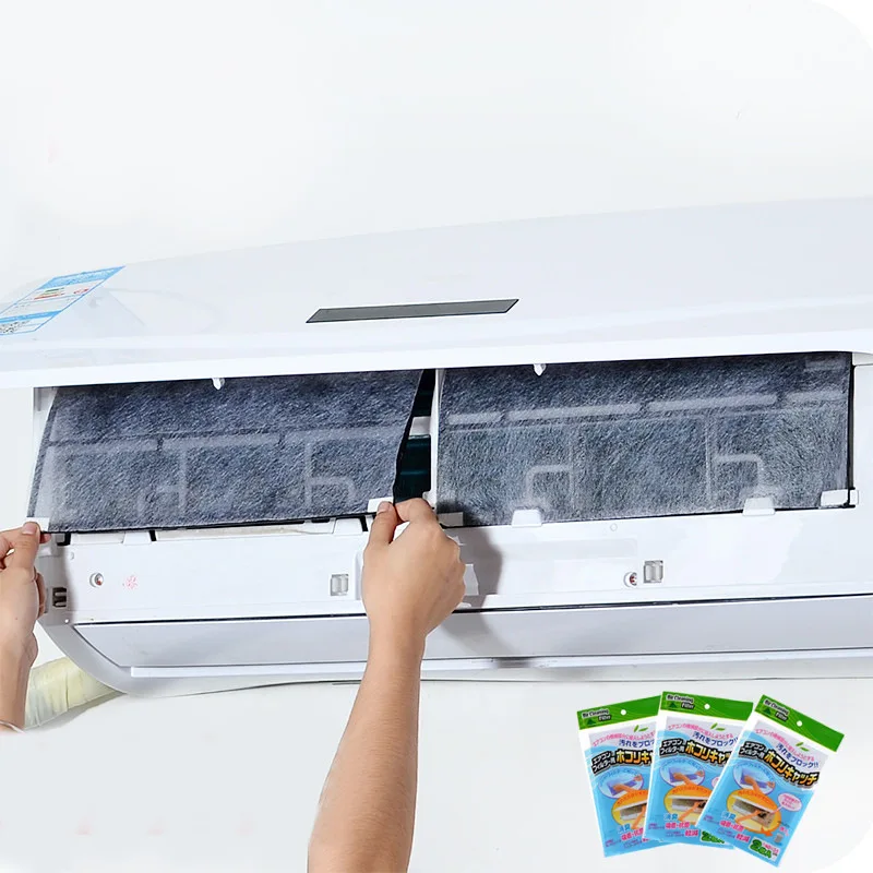 

2 Packs Air Conditioning Wind Outlet Dustproof Protection Cover Self-Adhesion Air Purifying Filter Paper Purifier Filter Screen