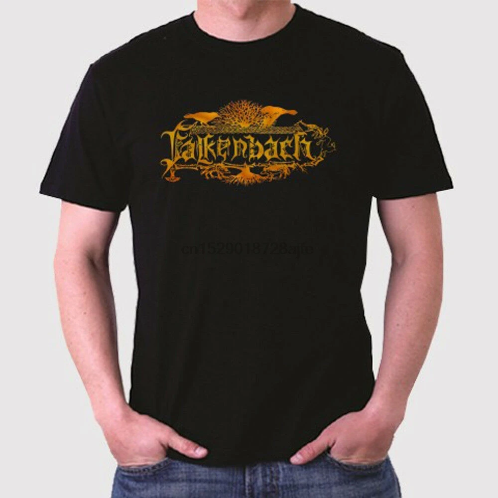 

Falkenbach Band logo Metal Rock Legend Mens Black T-Shirt Size S to 3XL