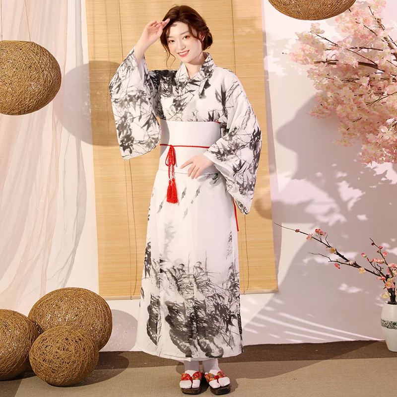

Japanese Traditional Kimono Woman Dress Geisha Mujer Fashion Haori Improved Kimono Nightgown Yukata Festival Costume Samurai
