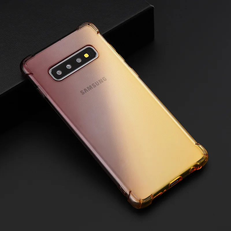 Роскошный мягкий чехол из ТПУ с градиентом для Samsung Galaxy S10 Plus S9 S8 Note8 Note9 Note10 Pro A90 A80