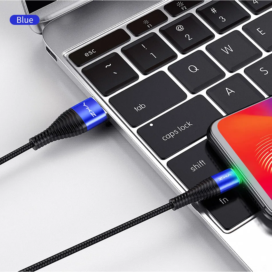 YKZ светодиодный Micro USB кабель 3A Быстрая зарядка и синхронизация данных шнур для samsung huawei Xiaomi Andriod USB Microusb Кабели для мобильных телефонов