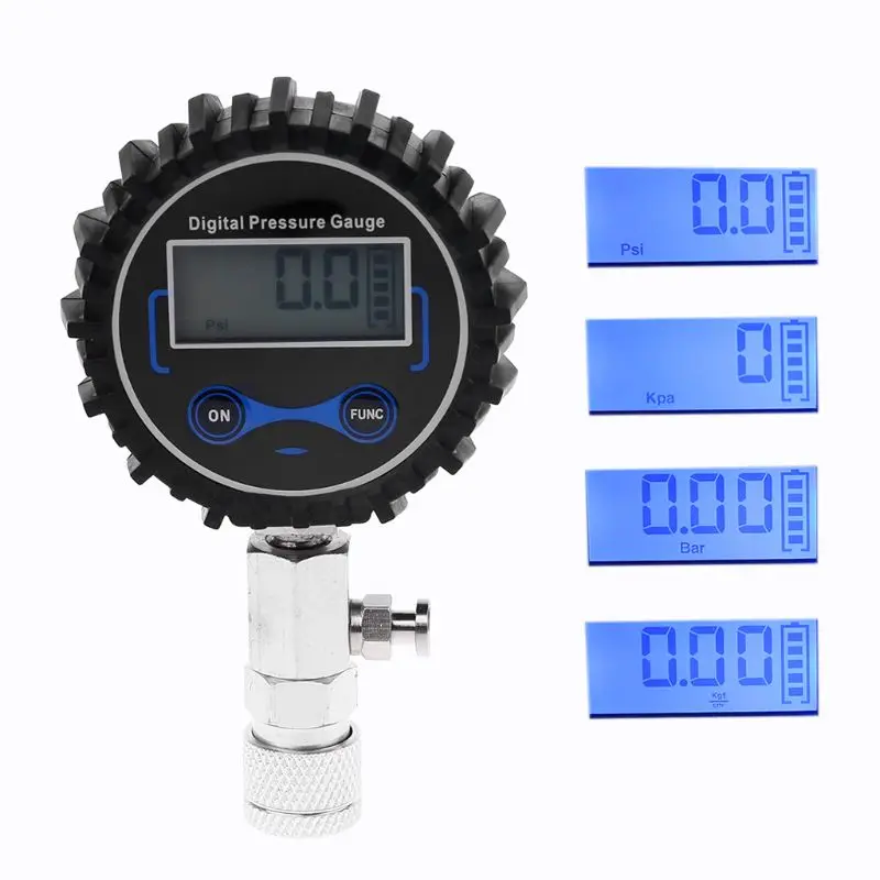

Digital Gas Engine Cylinder Compression Tester Tool Kit Car Motorcycle Pressure Gauge with Adapter X4YD
