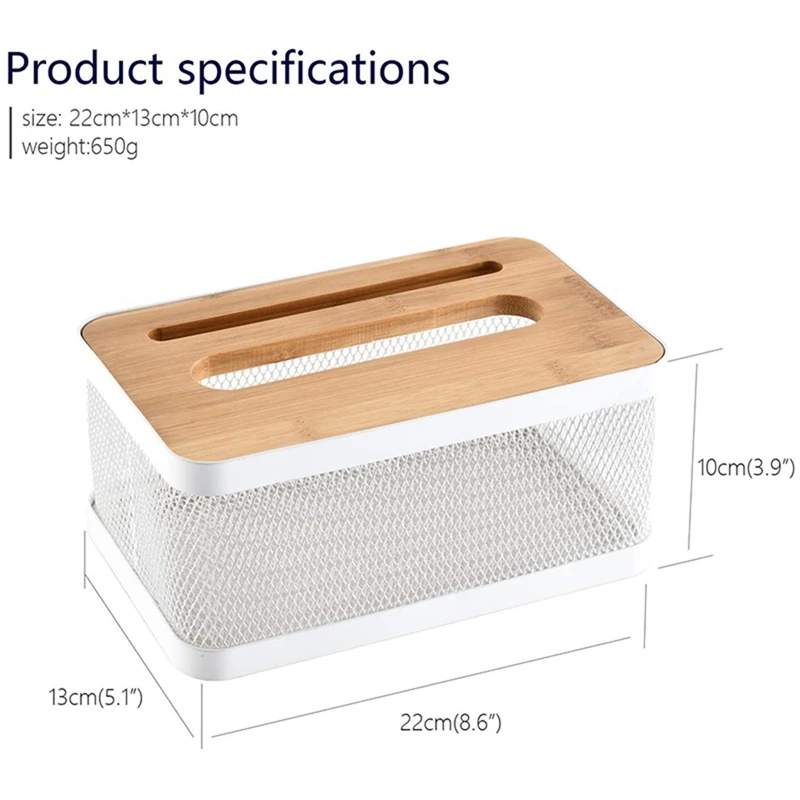 

Big deal Modern Long Square Metal Paper Facial Tissue Box Cover Holder with Self-Adhesive or Wall-Drilling Toilet Paper Holder