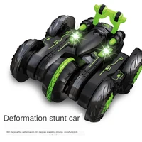 the new remote control toy off road vehicle six way deformation light rolling stunt car children charging remote control toy car