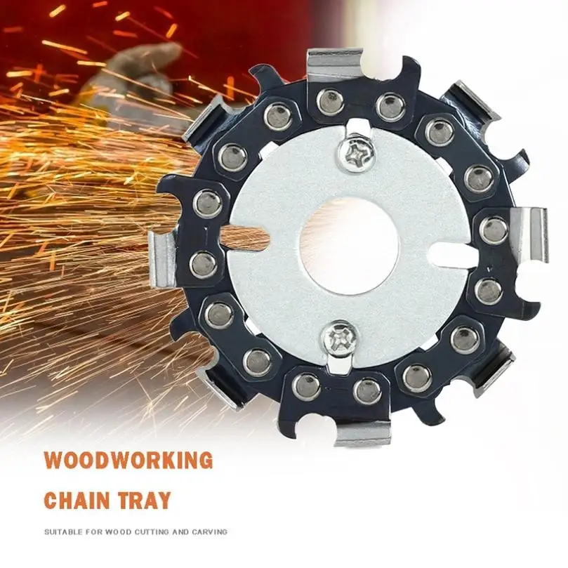 

Woodworking chain saw blade 2.5 inch angle grinder wood slotting saw blade 8 tooth woodworking chain disc cutting blade