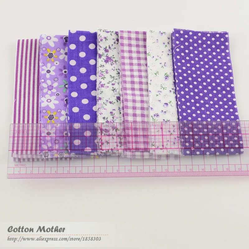 Booksew 100% хлопковые тканевые полоски 7 шт./лот фиолетовый тема желе рулон лоскутное