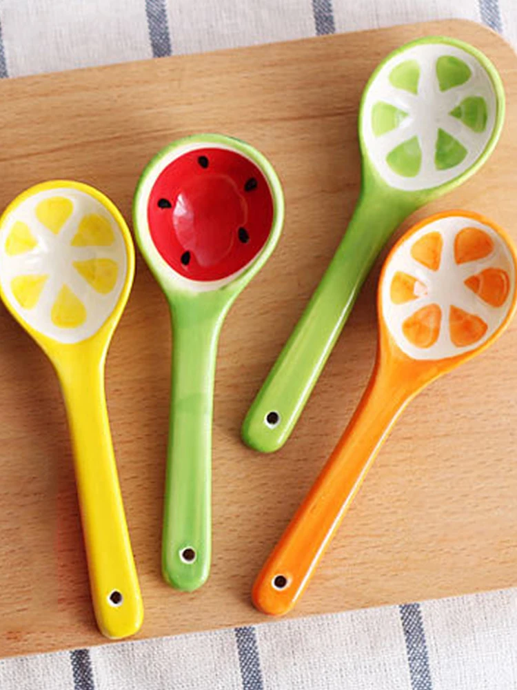 

Cartoon Creative Ceramic White Rabbit Spoon Cute Children's Household Soup Spoon Tableware Healthy Environmental Ceramic Spoon
