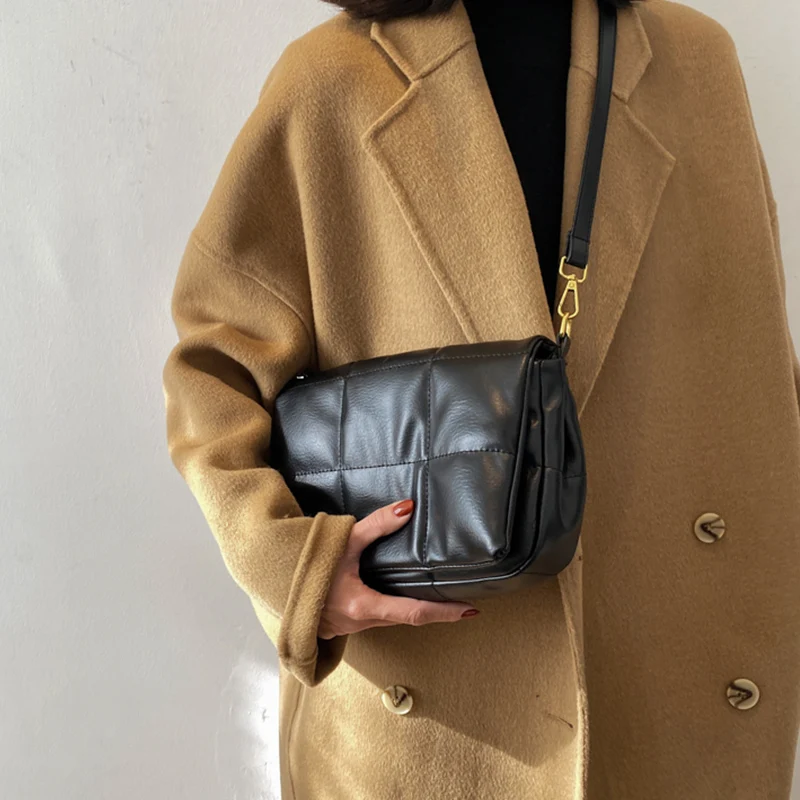 

Vintage Square Crossbody bag 2021 Fashion New High quality PU Leather Women's Designer Handbag Shoulder Messenger Bag