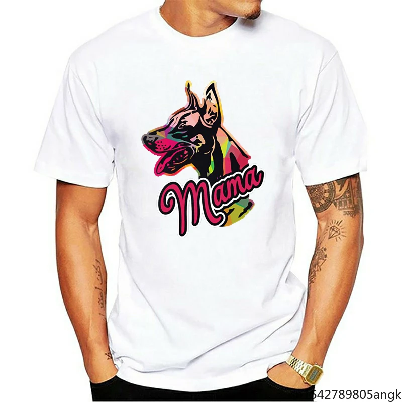 

Summer Doberman Pinscher Mama T shirt Men Graphic 2021 Short Sleeve Round Neck