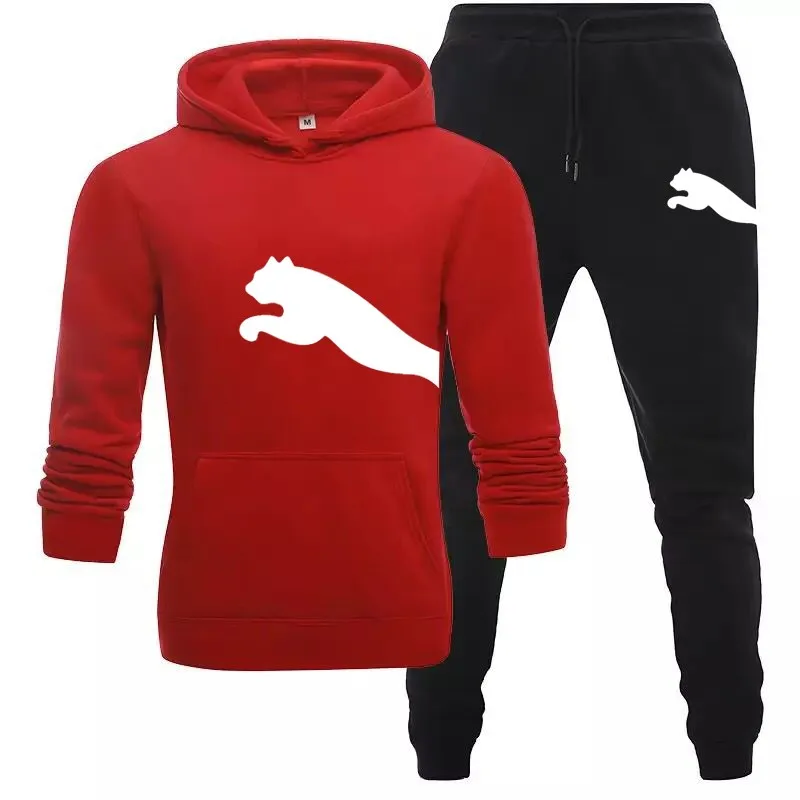 

2021 Women's Solid Color Sportswear Two-Piece Suit Women's Printed Hoodie And Casual Pants Suit Women's Outdoor Suit Set