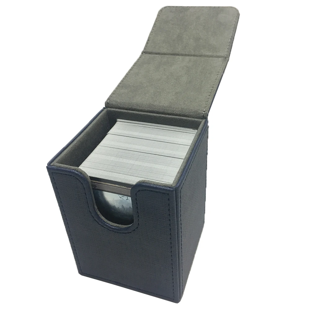 

Small size Top loading Card Case Deck Case Board Game Cards Box: Blue Color