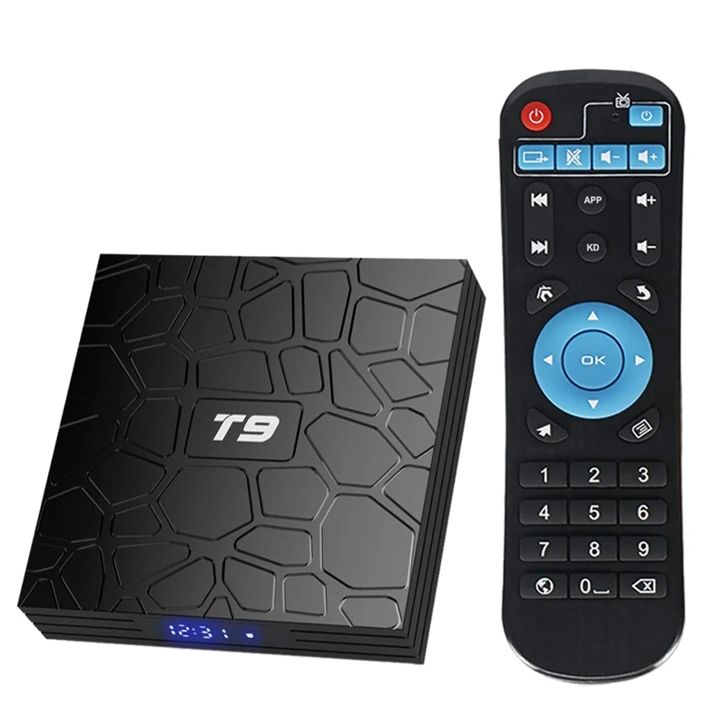 T9 Android 8 1 ТВ коробка 4 Гб DDR3 Оперативная память 64 Встроенная RK3328 Bluetooth Quad Core Cortex A53