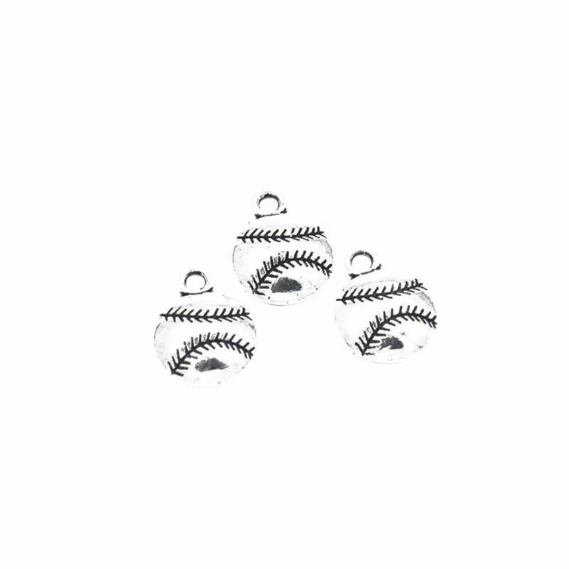 

100pcs Baseball Charms DIY Jewelry Making Pendant Fit Bracelets Necklaces Earrings Handmade Crafts
