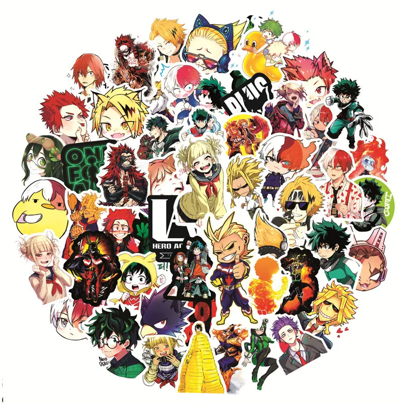 

10/30/50/100pcs Anime My Hero Academia For Laptop Luggage Fridge Car- Styling Vinyl Decal Home Decor Kettle Classic Stickers