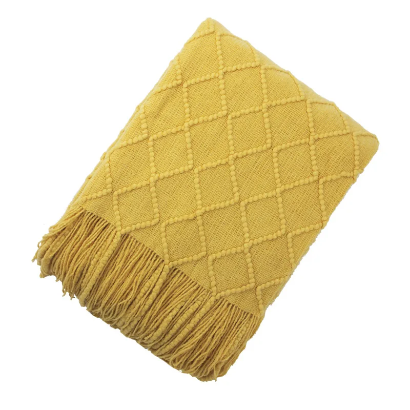 

Nordic Knitted Throw Thread Blanket on the Bed Sofa Plaid Travel Camping Nap Blankets Soft Towel Bed Plaid Tapestry