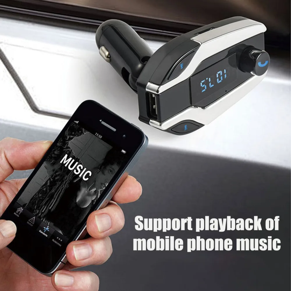Новейший универсальный Bluetooth X7 автомобильный комплект громкой связи fm-передатчик Радио MP3 плеер USB зарядное устройство серебро для телефонов автомобильный стиль