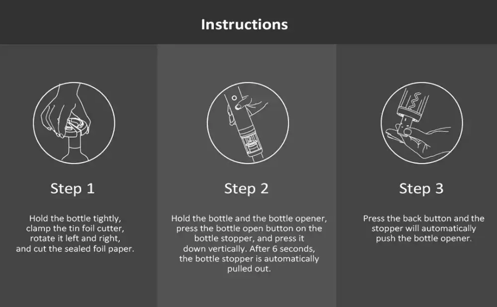 Xiaomi Mijia Circle Joy 4 in 1 Electric Bottle Opener Stainless Steel Mini Wine Stopper Wine Decanter Aerator