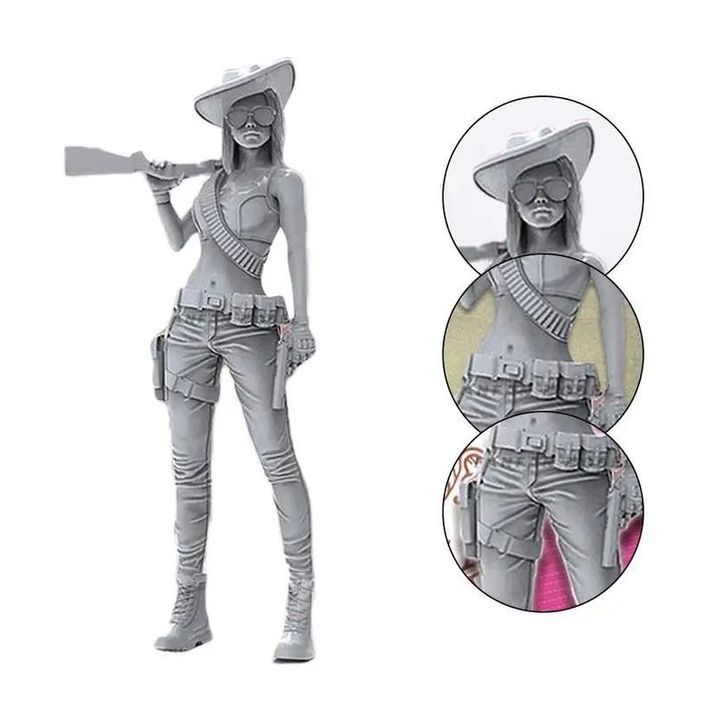 

1/35 5cm Tokyo Beauty Girl Armored Soldier Cowgirl Classic Packaging/Product Cards Model Toy include Model Parts/Genuine Re M4J5