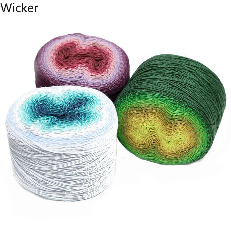 Корейский тренд 2020 пряжа для выпечки 220 г около 1000 м хлопковая с радужным