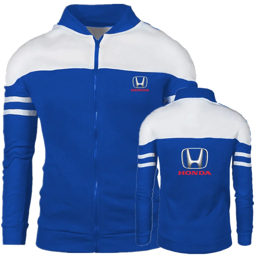 

Honda 2021 new men's fashion zipper jacket spring autumn high quality casual wool zipper slim men's jacket
