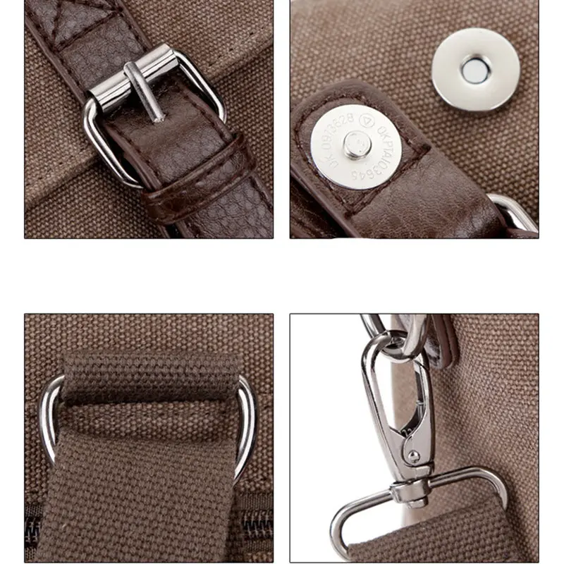 Портфель SCIONE мужской парусиновый классический саквояж на плечо сумочка-тоут