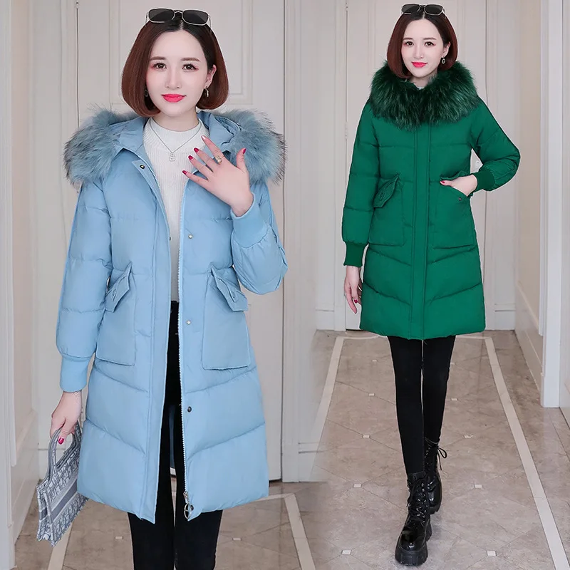 

Large Fur Collar Quilted Cotton Cloth,Long Cotton-Padded Clothes,Thick Quilted Cotton Cloth, Large Size Winter Coat, Winter Coat