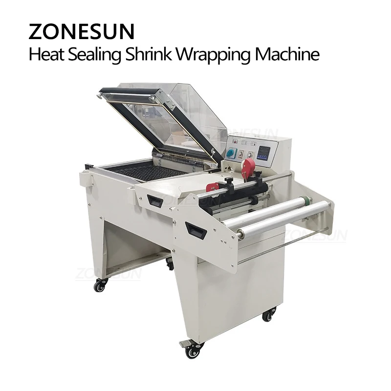 

ZONESUN Semi-automatic Heat Shrink Film Bag Heat Sealing Shrink Wrapping Machine L shape Book Shoes Packaging Machine