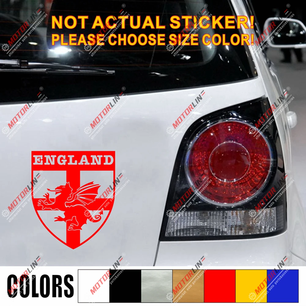 Англо Саксон белый дракон ST Джордж переводная наклейка с крестом английский