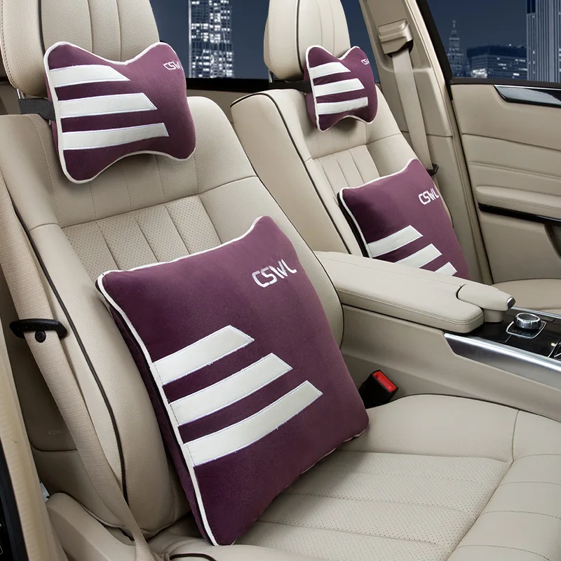 

Car Pillow Quilt Dual-purpose Thickening Car Headrest Pair Car Neck Pillow Pillow Set Car Seat Lumbar Support