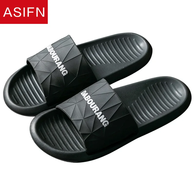 

ASIFN Fashion Beach Slippers Summer Outdoor Men's Slides Indoor Male Soft Bottoms Non-slip Women Men Shoes Pantoufle Homme