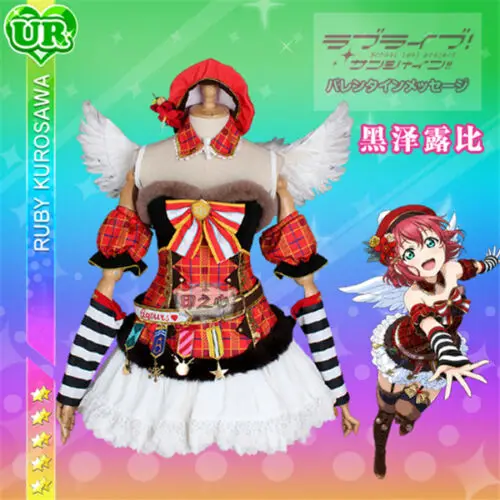 Love Live Sunshine Aqours Ruby Kurosawa Рождественский хор Пробуждение Косплей Костюм A|Костюмы