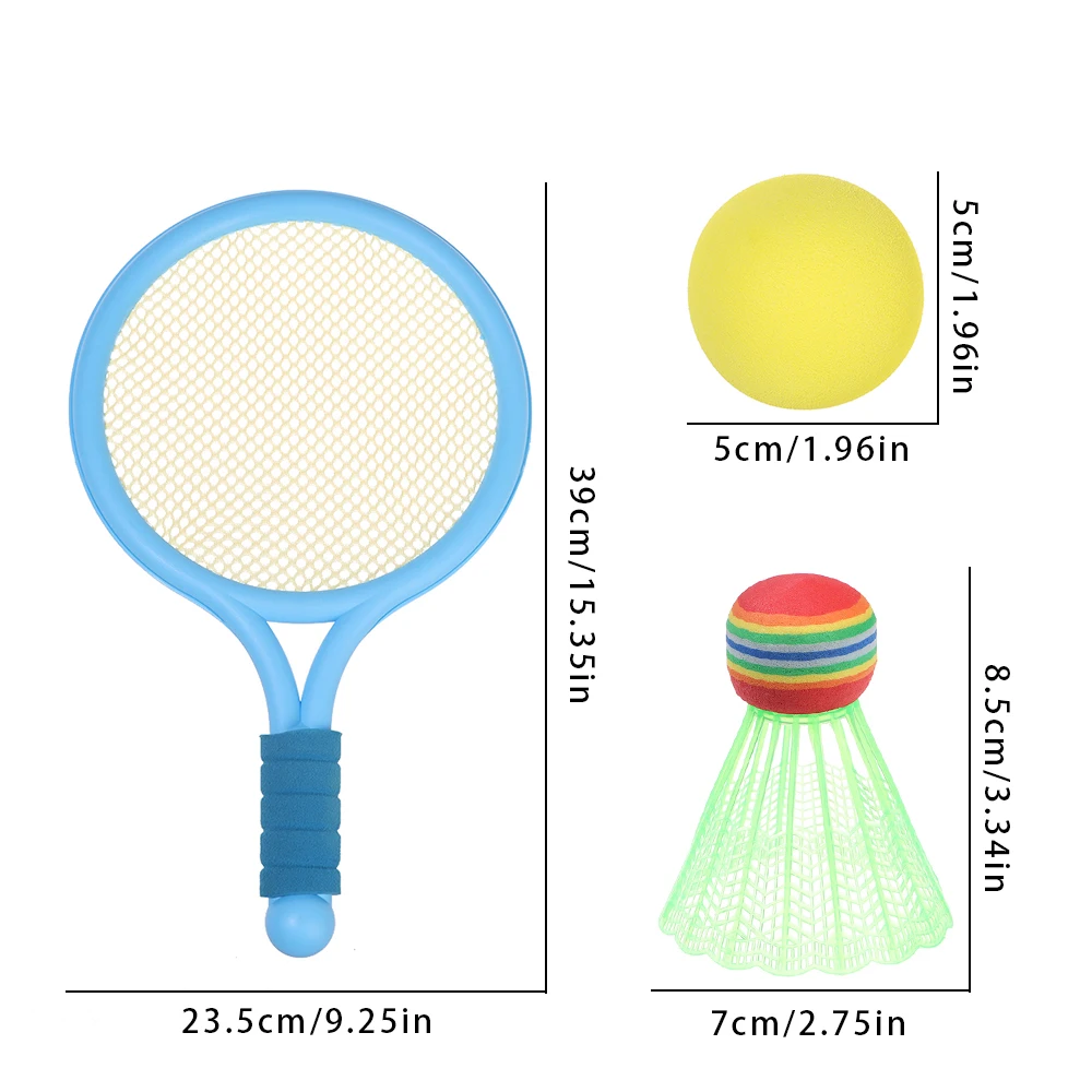 

1set 2 in1 Shuttlecock Badminton Racket Ball Indoor/Outdoor Racquet Set Children For Toddlers Kids Pracitical Playing Games Toys