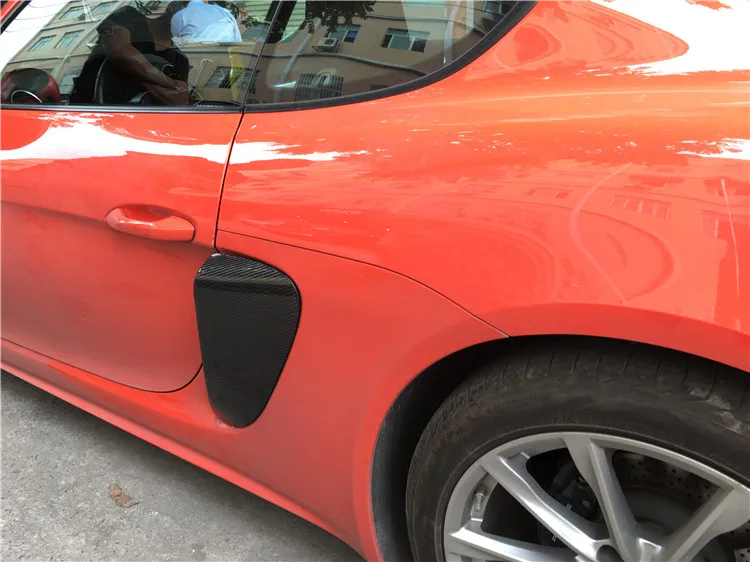 Real Carbon Fiber Side Vents Air Intakes Fit For Porsche 718 Boxster Cayman 2016-2018 | Автомобили и мотоциклы