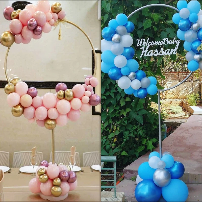 

2Sets Adult kids birthday party Balloon column stand Wedding arch decoration Baby shower 100pcs Latex globos for Number ballons