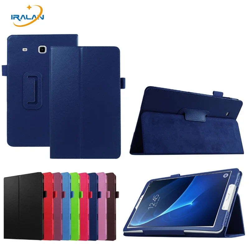 

Flip Protective Fashion Solid Leather Case for Samsung Tab A 7.0 T280 T281 T285 Ultra Slim Litchi 2-Folder Folio Stand Cover+pen