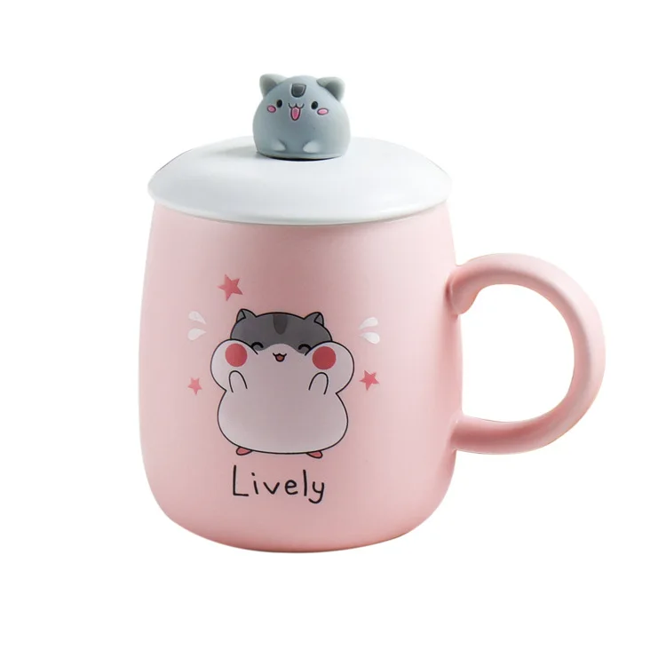 Кружка для хомяка с крышкой и ложкой 480 мл | Дом сад