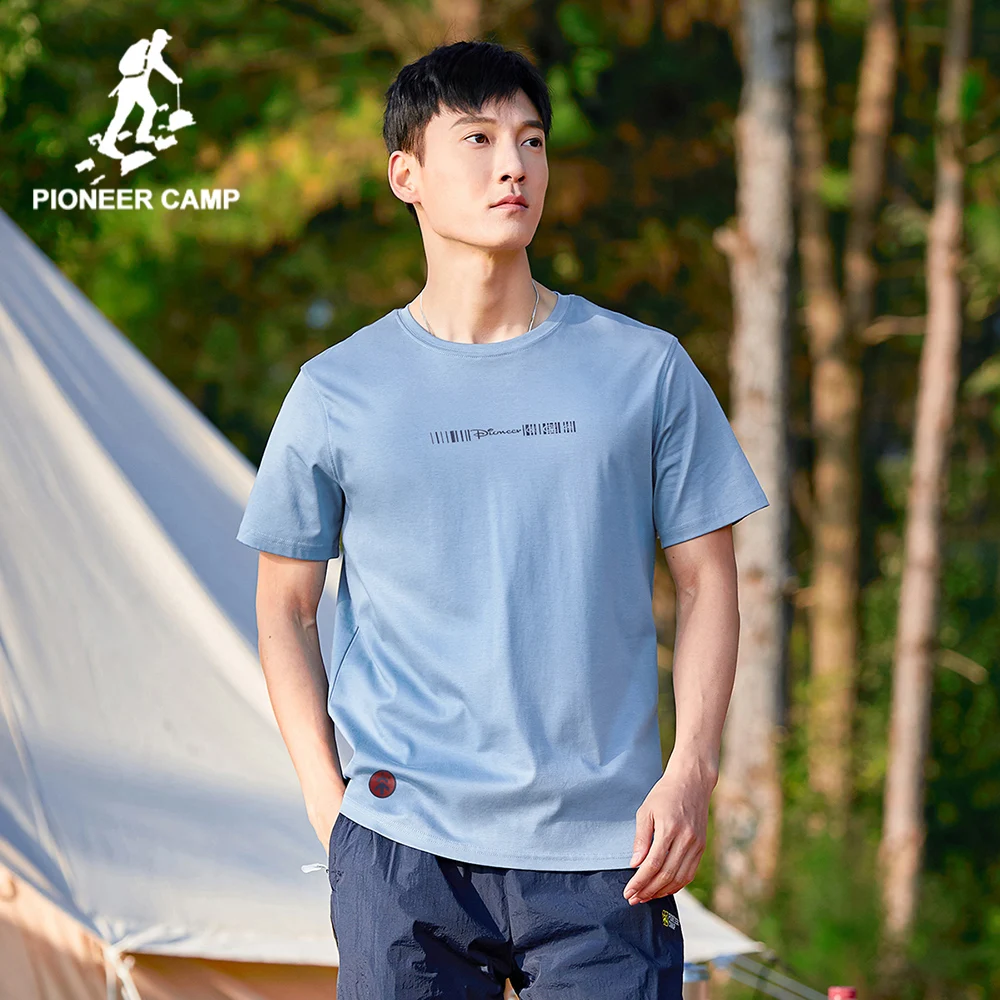 

Pioneer Camp tshirt Men Cotton Black Blue Red White Men's Summer Clothing Casual Top Tees ATK08106143