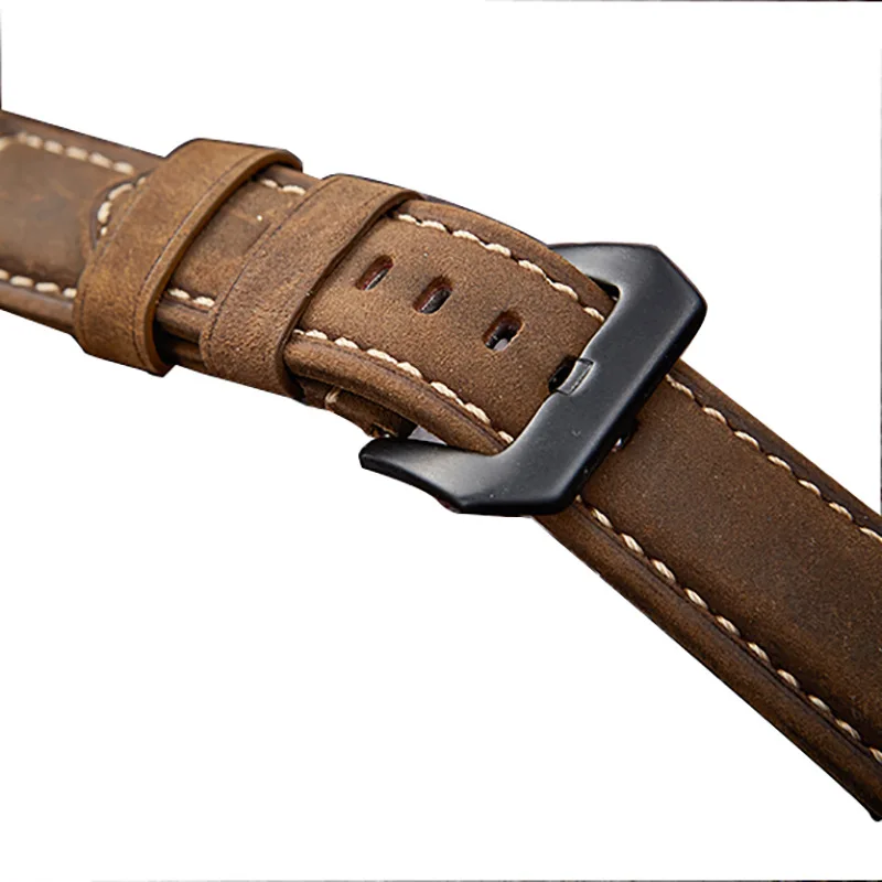 

High Quality First Layer Of Nubuck Leather Straps For Men Women Watches Bands Waterproof Watchband Belt 20mm 22mm 24mm 26mm+Tool