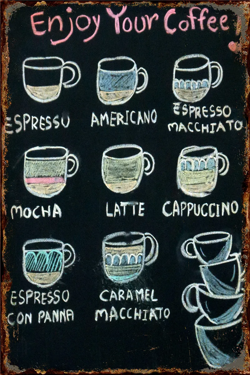 

Metal Plates Home Living Room Decoration Cafe Sign Vintage Decor Coffee Shop Movie Poster Vintage Retro Wall Posters Garden