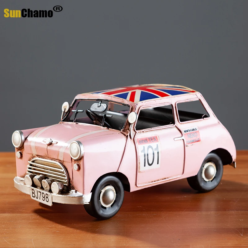 Креативная модель Розового автомобиля украшение для гостиной современное