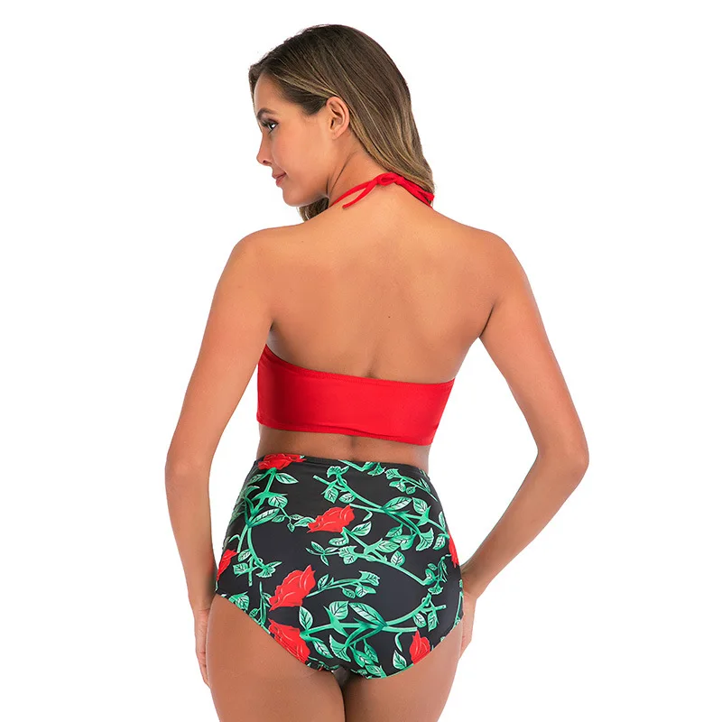 

Sexy Detachable Halterneck One-piece Bikini