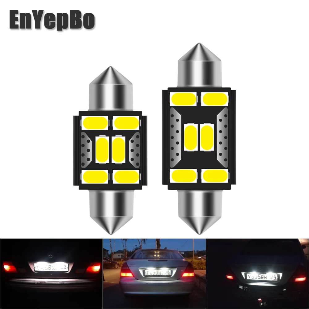 2 шт. светодиодный светильник для номерного знака автомобиля C5W 36 мм Benz CLK CLS GLK350