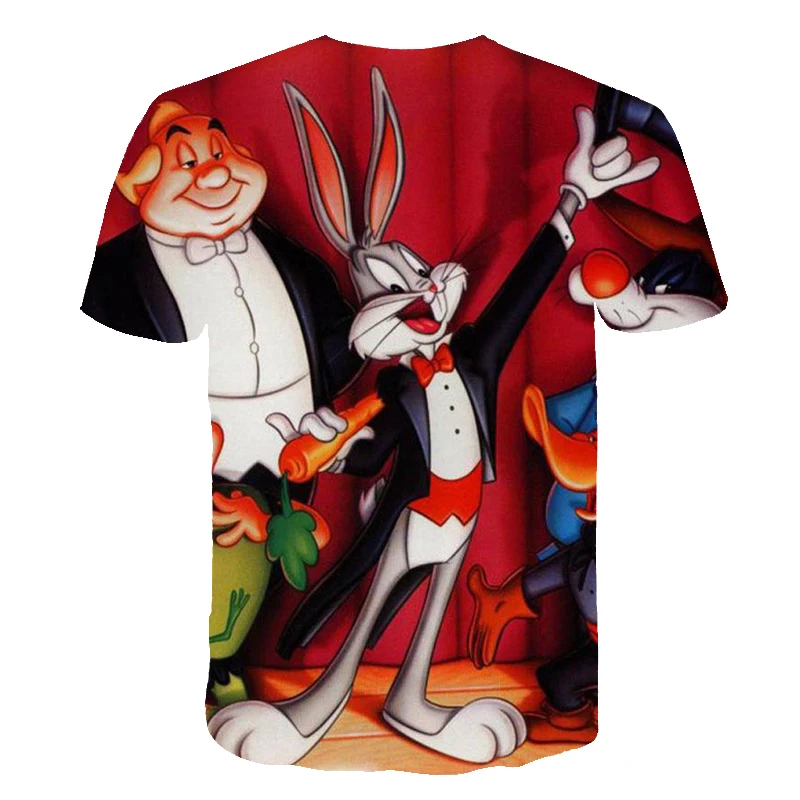 

3D Printing2021 The Latest Short-Sleeved Happy Bunny Pattern Boy t-shirt Girl Classic Cartoon T-Shirt Kids Comic Casual Tops