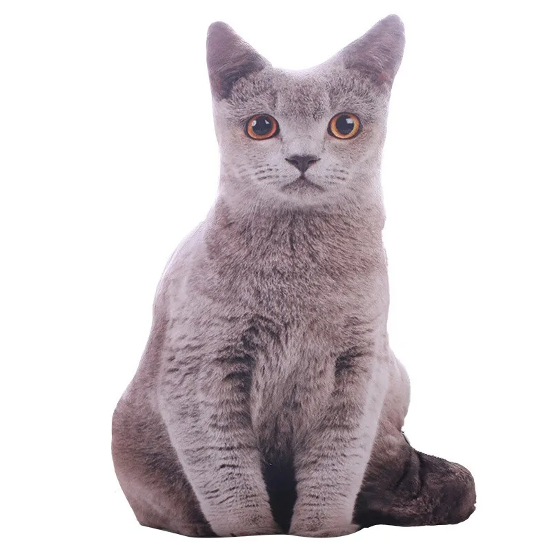 Съемная и моющаяся имитация подушки для кошек 3D плюшевая игрушечная кошка кукла