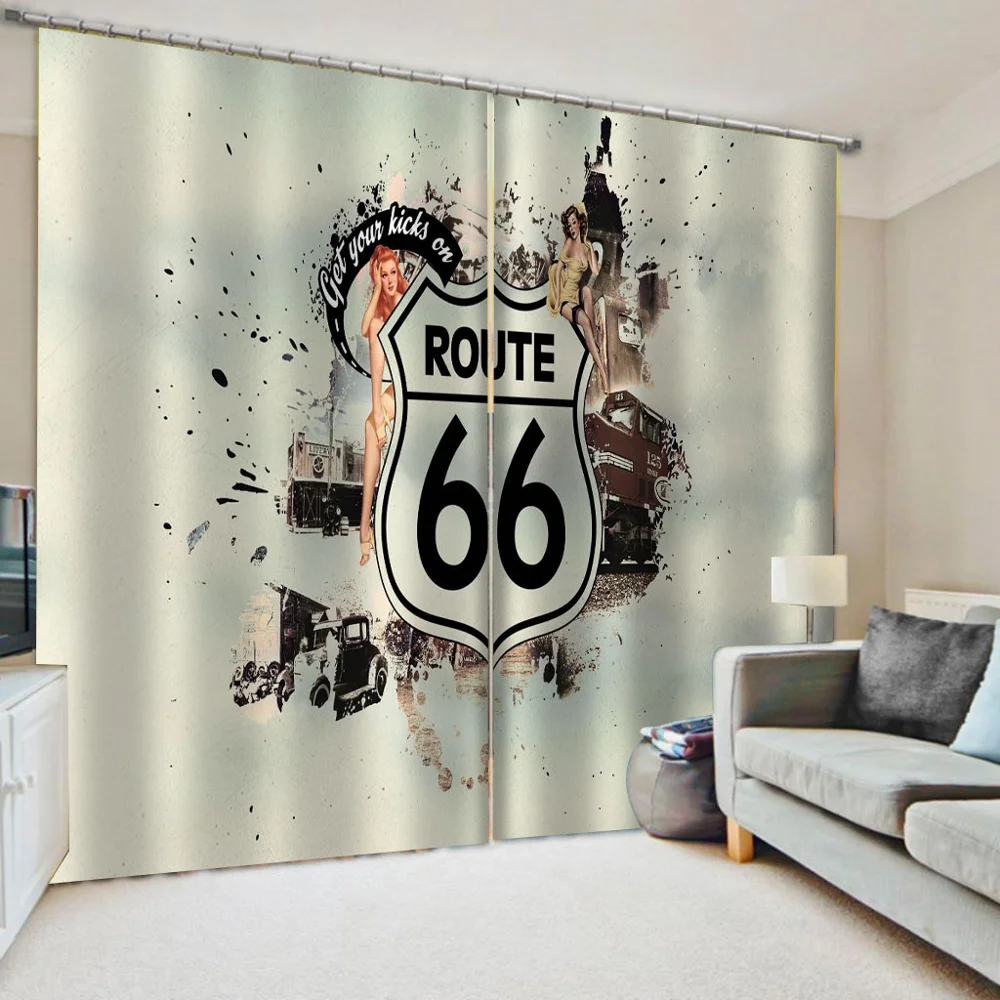 

Blackout Curtain 3D European Style Curtains For Living Room Bedroom Printing Thick Silk Window Curtain