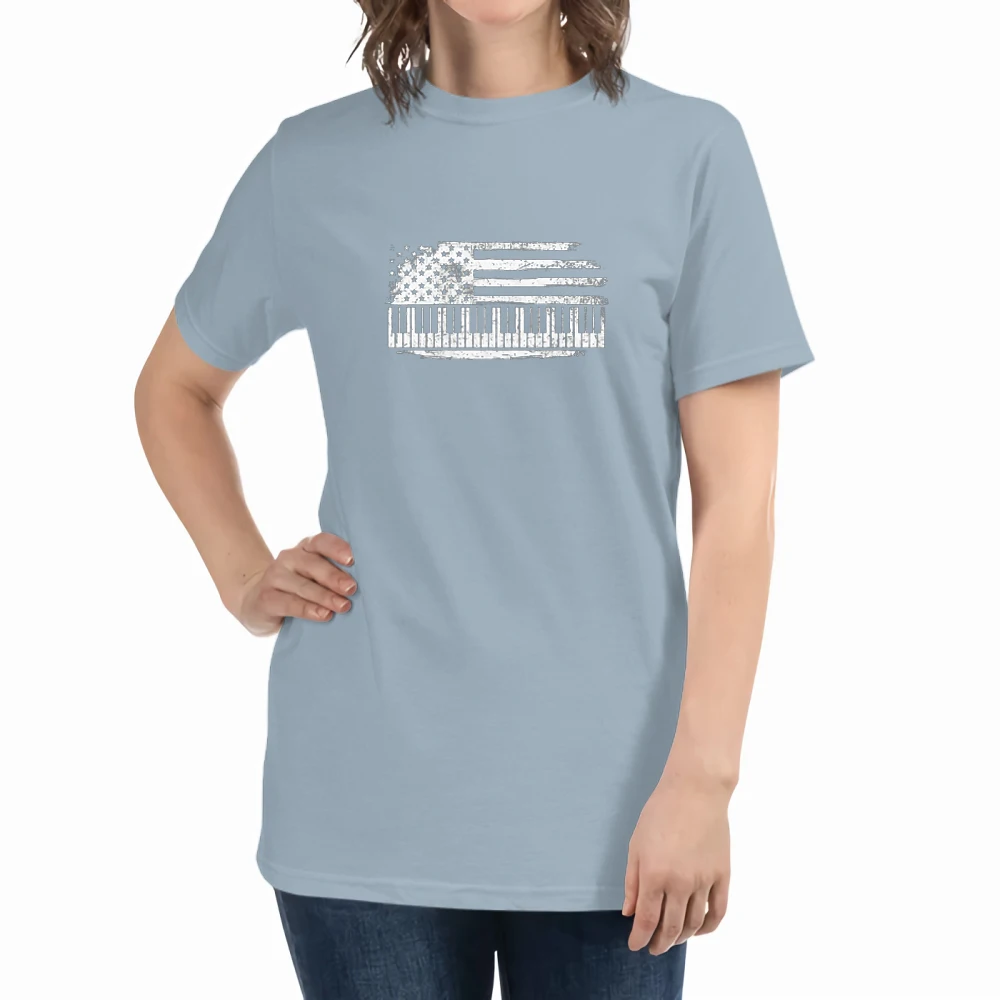 

Piano Pianist Print T-shirt Women Anime Cotton Japanese T Shirts Fashion Oversize Tshirt Simplicity o-neck T Shirts For Woman