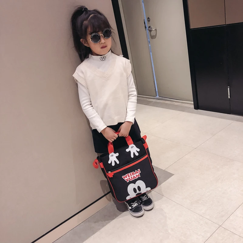 Детская сумка Disney школьные ранцы с мультяшным Микки Маусом для детского сада