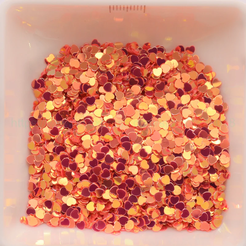 25 г 3 мм разноцветные пайетки в форме сердца для украшения ногтей шейкер карта