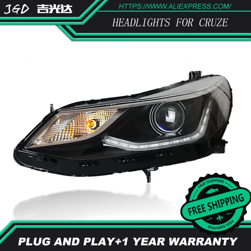 Автостайлинг фары для Chevrolet Cruze светодиодный H7 hid Биксеноновые линзы ближний свет